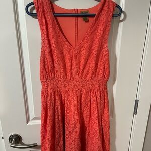 Coral colour wrangler dress